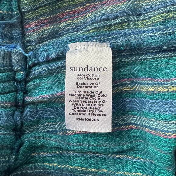 NWT Sundance Bakari Ocean Stripe Boho Drawstring Pull On Relaxed Pants Size L - Picture 6 of 7